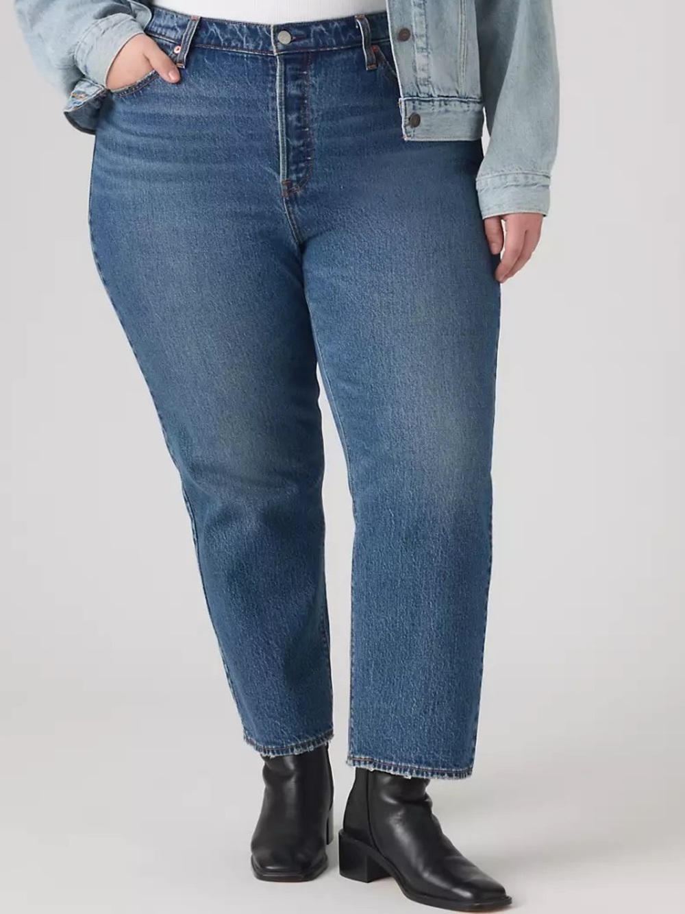 Levi’s Wedgie Straight Fit Women's Jeans (plus Size) Unstoppable Wear - Picture 6 of 13